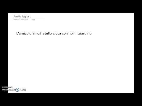 Ripasso di analisi logica