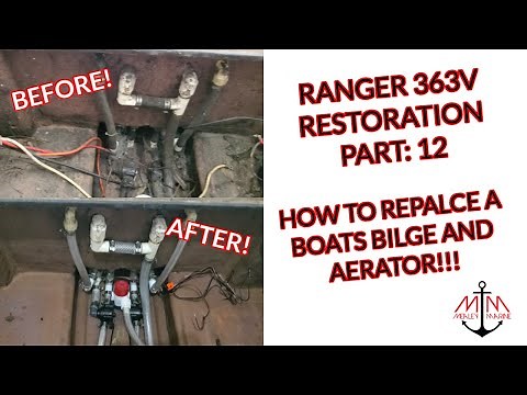 BASS BOAT RESTORATION | 1988 RANGER 363V | PART 12: HOW TO REPLACE A BOATS BILGE AND AERATOR