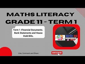 Maths Literacy Grade 11 Term 1: Financial Documents.
