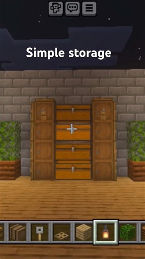 Simple storage / mincraft #minecraft #buildhacks #viral #sorts