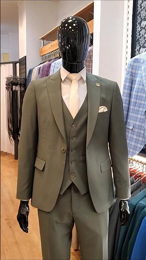 Olive Green Suit 🫒 Luxury at its finest #greensuit #luxurysuits #chicmen #weddingsuits