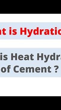 what is Heat of Hydration of cement | which compund react with water #heatofhydration