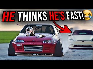 When You THINK You Are FAST But You DRIVE A TESLA!