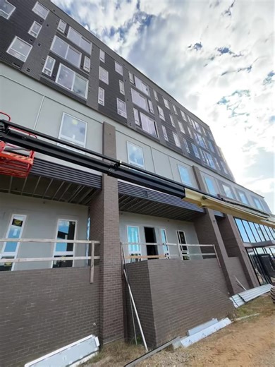 ACM panel install happening at 5th & Summer! 🏗️ #constructionsite #constructionprogress #UnderConstruction #ProgressInMotion #nashvilleconstruction #SQCBuilds #SQCProjects #nashvilletn #SQC | Superior Quality Construction