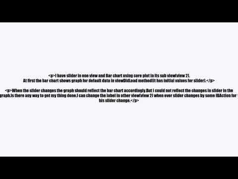 Changes in Slider has to reflect in Core plot Graph