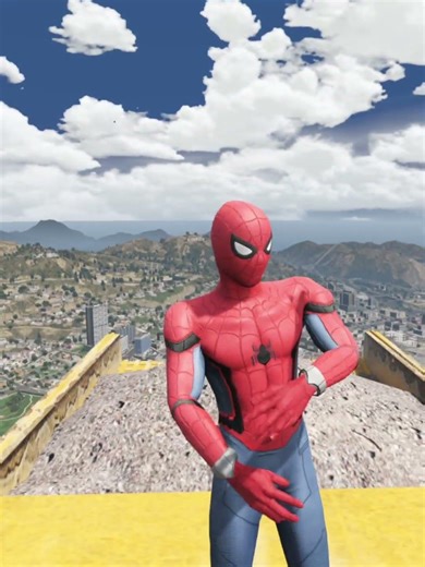 Spider-Man Impossible Ramp Challenge in GTA 5 😱🔥 #Shorts #gta5 #gta #gta5rampchallenge #cartoon