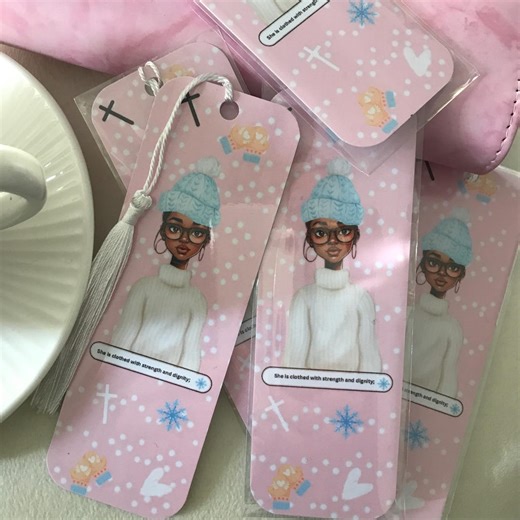 Christian Bookmarks. Strength Bookmark - Pink Bookmark. Christian Bookmark - Girly Bookmark - Christian Teen Gift - Etsy