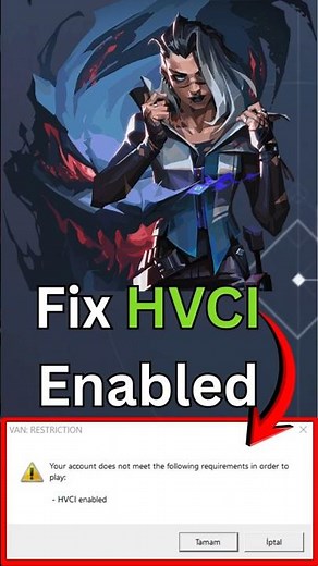 Fix Valorant HVCI on Windows 11 #shorts