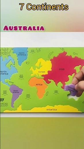 Seven Continents of the World puzzle | Mapology Puzzle #youtubeshorts #shorts