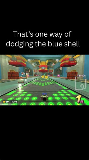 That’s one way of dodging the blue shell #mariokartworld #mariokart #shorts