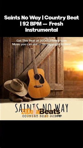 Saints No Way | Country Beat | 92 BPM — 🎶 Fresh Instrumental