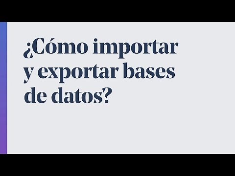Cómo importar y exportar bases de datos SQL en cPanel
