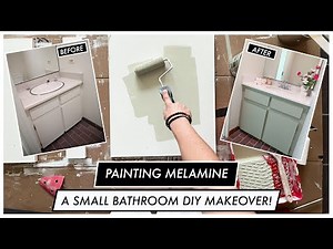 Home DIY Projects - Painting Melamine, a Bathroom Makeover