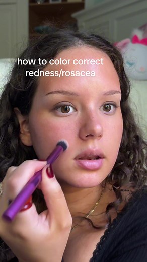 how to color correct redness lr rosacea #makeuptutorial