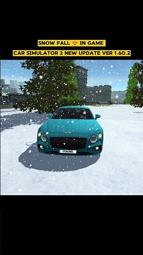 snow fall 😍 in game | car simulator 2 new year update ver 1.60.1 | #carsimulator2 #shorts