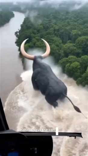 World's largest bull captured on camera in the Amazon! 😱🌳 #bantengraksasaamazon #giantbullamazon #giantbuffaloamazon #GiantBeast #AmazonRainforest | خربشات عالمية