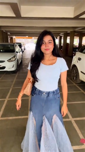 How to Make a Denim Skirt from Old Jeans at Home Using Kadam Pakka Rang