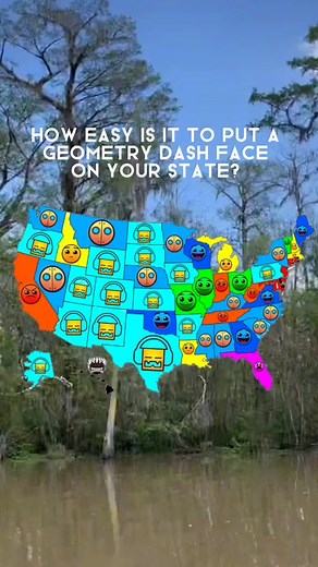Easier Mapping in the USA with Geometry Dash Faces