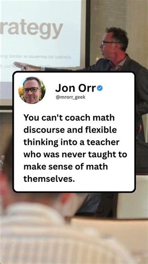 The Math Epiphany Teachers Need First