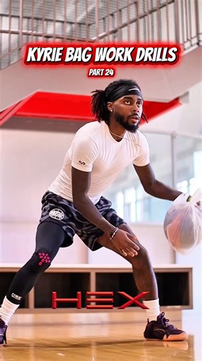UniQue Gipson 🏄🏾‍♂️ (Neek662) on Instagram: "IYKYK 🛍️🔥 Use These Bag Work Drills For Handles Like Kyrie🪄 Check out his partners at @hex.gameday for your protective gear needs🛡️ #hexpartner #kyrieirving #anta #handles #nba #kyrie #drills #kai1 #basketball #ballhandling #hooper"