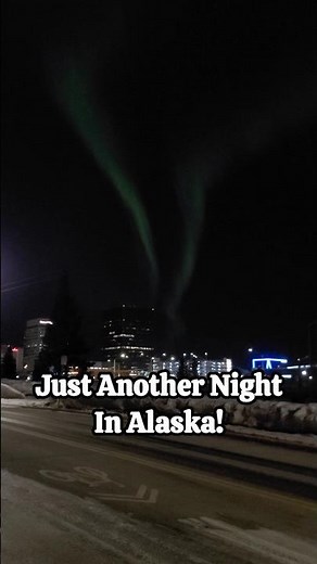 Super Bright Northern Lights in Anchorage Alaska! no filters original speed