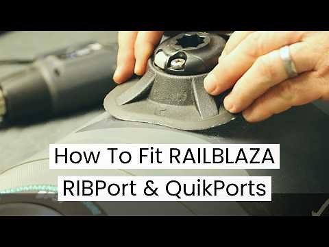 How To Install RAILBLAZA RIBPort & QuikPort To Inflatable Kayak - BCF Pryml Predator