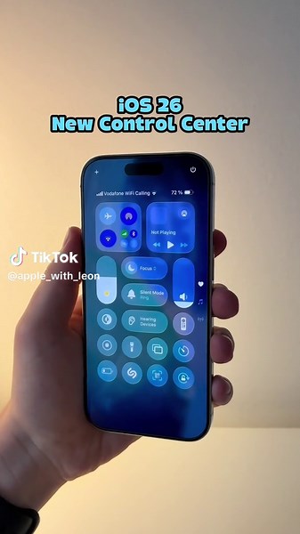 Liquid Glass: New iOS 26 Control Center Features