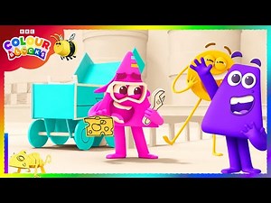 MYSTERY Colourblocks Yellow Challenge! 🟡 | Colours for Kids | @colourblocks