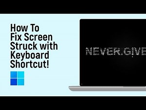 How to Fix Windows 11 Screen Struck with Keyboard Shortcut [easy]