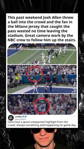 Fan Catches Josh Allens Ball