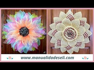 12 Ideas Geniales De Flores Gigantes Hechas Con Tela De Yute Para Decorar Tus Fiestas O Eventos.