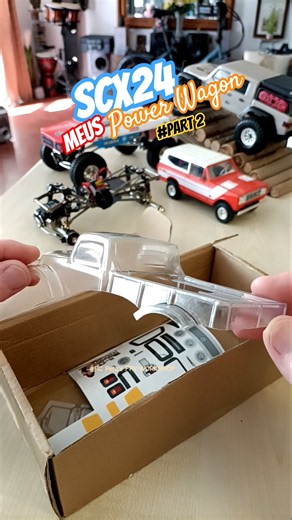 NEW! SCX24 DODGE POWER WAGON BUDGET RC BODY BUILD #PART2 RC CRAWLER #MEUS LCG CHASSIS #TAMIYA SPRAY