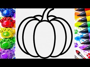 How to Draw a Pumpkin Step by Step | Easy Drawing for Kids
