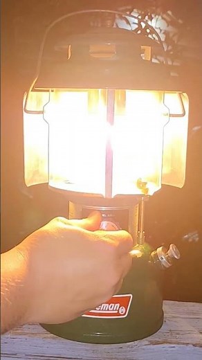 lighting the coleman 220j lantern #colemanlantern #gaslantern #coleman220j #vintagelantern