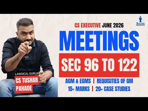 General Meeting L4 EXEMPTION ORIENTED REVISION | CS Tushar Pahade