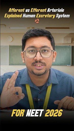 Afferent vs Efferent Arteriole Explained | Human Excretory System 🫘 #NEET2026 #NEETBiology