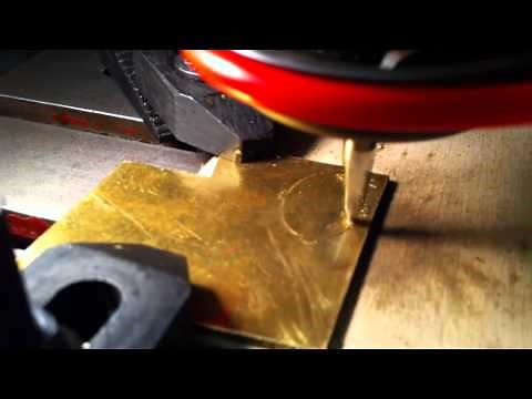 Pantograph milling ISCA's Maker's plate