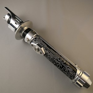 A beautiful new saber added to our arsenal. Complete with a rounded guard, optional vertical windows, gorgeous etching plus the ability to be worn two ways! | Ultra Sabers | Facebook