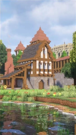 we did a tutorial for this epic blacksmith, out now! #minecraft #ideas #tutorial #shorts #medieval