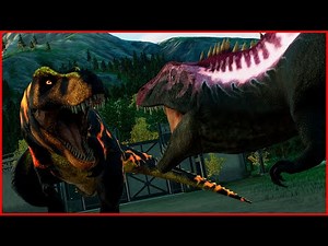 Alpha Acrocanthosaurus VS Black T rex - Jurassic Clash | Jurassic World Evolution 2