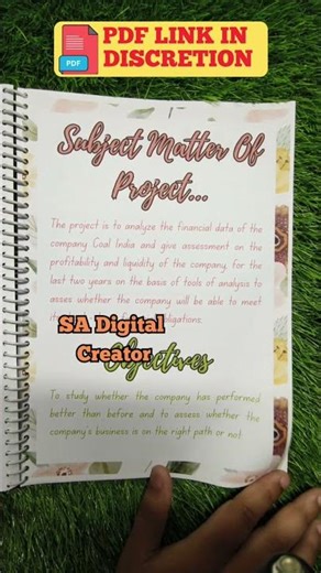 Accountancy Project File Class 12th (Coal India) #project #viral #trending #schoolproject