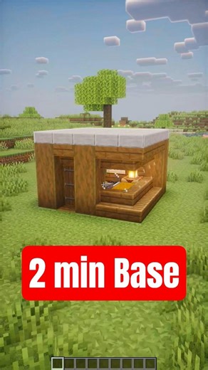Minecraft Starter House Build Tutorial 🏠| Easy Survival Base Idea | #Minecraft
