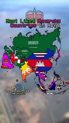 most liked monarchy countries in asia #shorts #mapping #mapper #map #geography #fyppppppppppppppppppppppp #fyp #fy #europe #subscribe #follow #maps #mapchart #ฟีดดดシ #ฟีด #ฟีดดดดด #viral #thaiwithknife