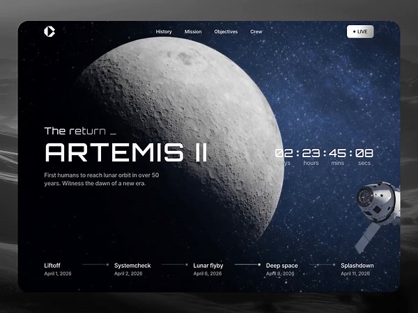 Space | Space Technology | Landing Page Concept | Web Design