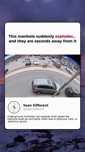 Manhole Explosion Almost Hits Woman On Camera #explained