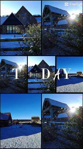 We never get tired of these views at Long Furlong Barn ❄️✨ A little glimpse of the barns looking magical in the snow today 🤍 #snow #barnwedding #barnweddingvenueuk