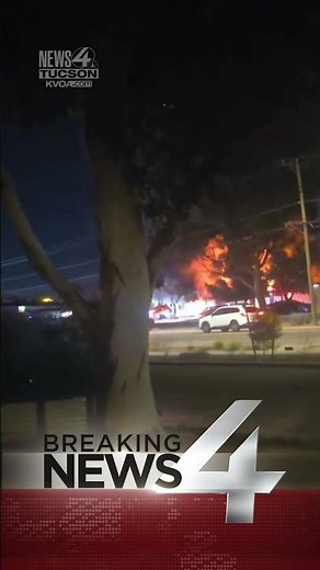 Large fire near Flowing Wells and Roger Road