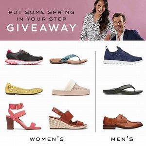 Vionic wants to put some Spring in your step. Enter now for a chance to win a pair of FREE shoes. ✅ All new subscribers receive FREE SHIPPING on your next order! ✅ Tons of new spring arrivals to choose from! ✅ A new winner will be picked each week! | Vionic Shoes
