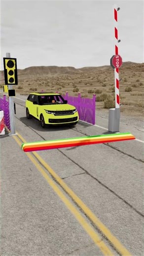 Cars vs Police Checkposts - BeamNG.Drive Gameplay