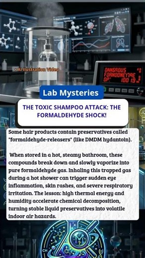 Some hair products contain preservatives called "formaldehyde-releasers" #lab #medlab
